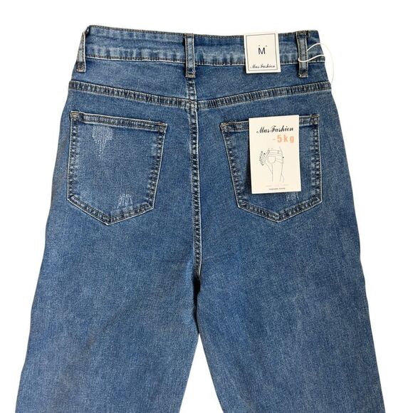 MÁS FASHION Embellished Wide Leg Jeans Size M - Picture 4 of 11